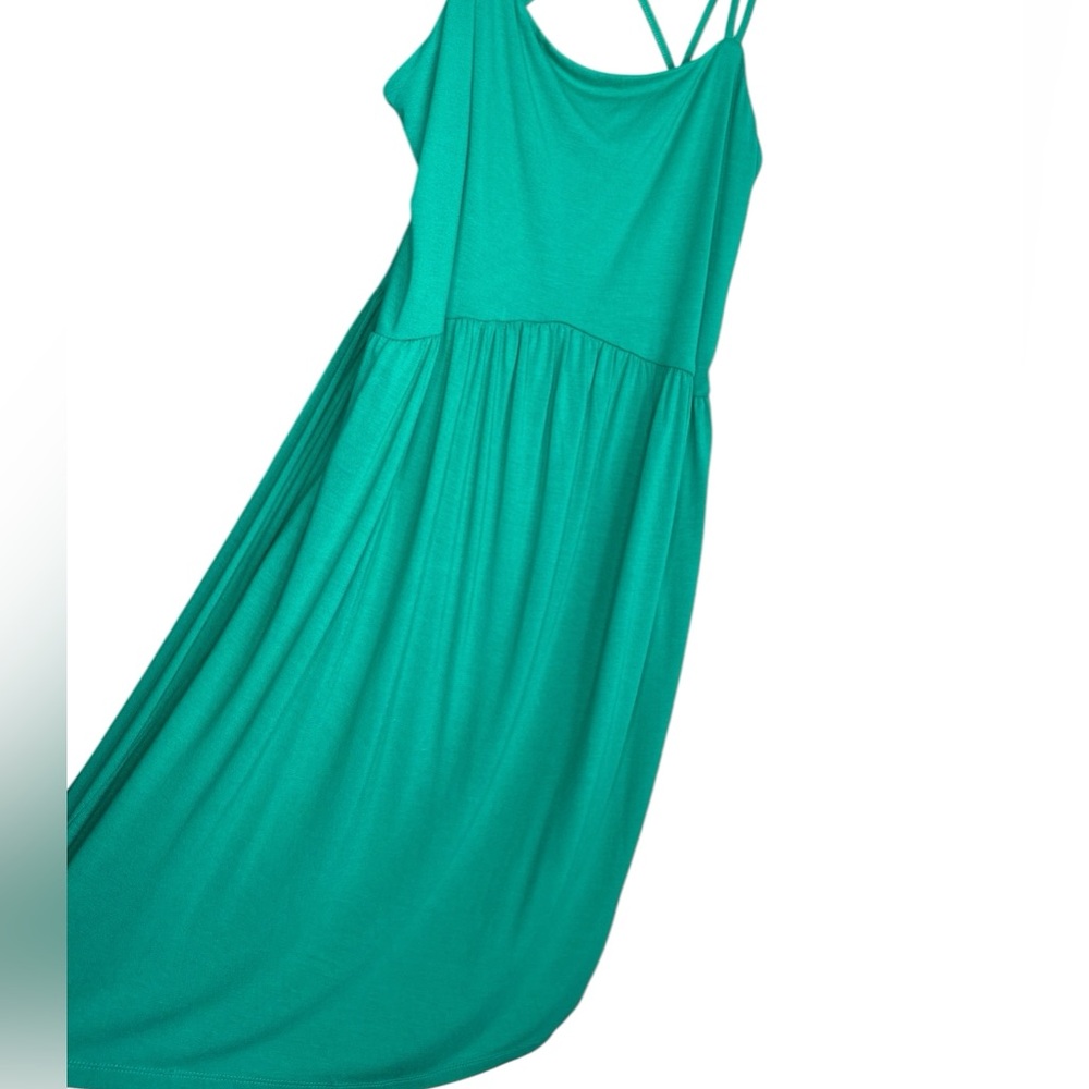 Old Navy Green Fit & Flare Cross-Back Mini Cami Dress - Picture 4 of 7